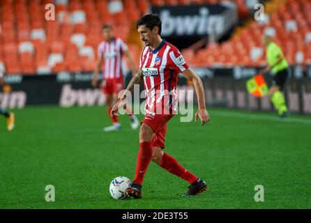 Stefan Savic dell'Atletico de Madrid durante il campionato spagnolo la Liga calcio mach tra Valencia e Atletico de Madrid il 28 novembre 2020 all'Estadio de Mestalla a Valencia, Spagna - Foto Maria Jose Segovia / Spagna DPPI / DPPI / LM Foto Stock