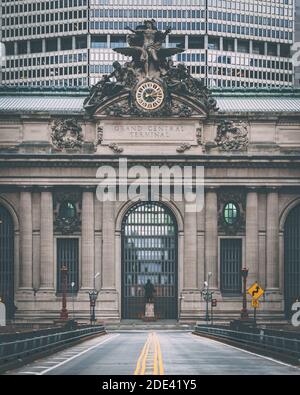 The Park Avenue Viaduct e Grand Central Station, a Manhattan, New York City Foto Stock