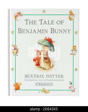Libro per bambini "la storia di Benjamin Bunny" di Beatrix Potter, Grande Londra, Inghilterra, Regno Unito Foto Stock