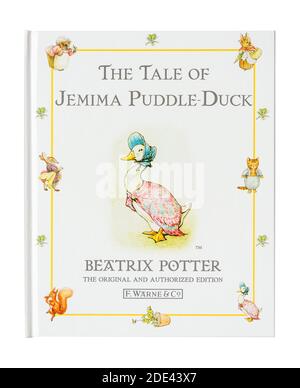 Libro per bambini "The Tale of Jemima Puddle-Duck" di Beatrix Potter, Grande Londra, Inghilterra, Regno Unito Foto Stock