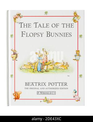 Libro per bambini "The Tale of the Flopsy Bunnies" di Beatrix Potter, Grande Londra, Inghilterra, Regno Unito Foto Stock