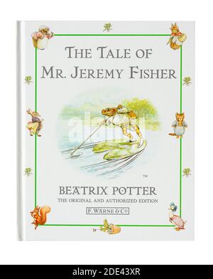 "The Tale of MR Jeremy Fisher", libro per bambini di Beatrix Potter, Greater London, England, Regno Unito Foto Stock