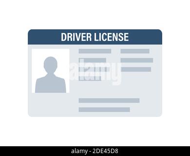 Modello di carta in plastica per patente di guida MAN. Scheda ID. Illustrazione di stock vettoriale. Illustrazione Vettoriale