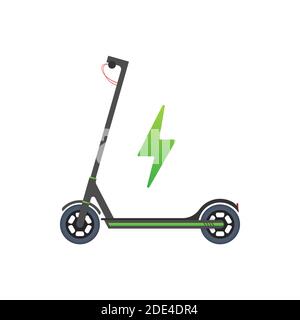 Icona Scooter elettrico. Stile di vita moderno. Trasporto ecologico per lo stile di vita cittadino. Scooter. Illustrazione di stock vettoriale. Illustrazione Vettoriale
