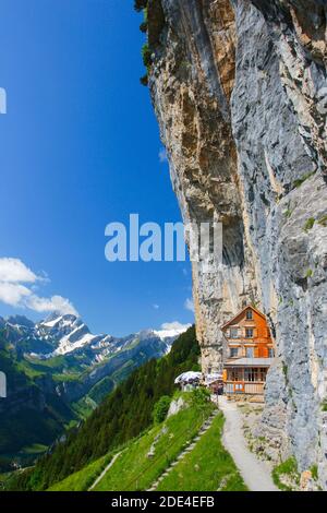 Aescher Wildkirchli, Appenzell Innerrhoden, Svizzera Foto Stock