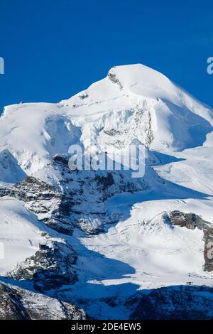 Allalinhorn, 4027m, Vallese, Svizzera Foto Stock