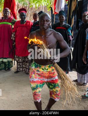 Cerimonia Voodoo a Dogondoutchi, Niger Foto Stock