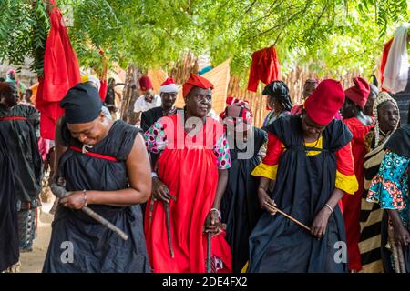 Cerimonia Voodoo a Dogondoutchi, Niger Foto Stock