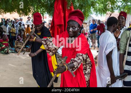 Cerimonia Voodoo a Dogondoutchi, Niger Foto Stock