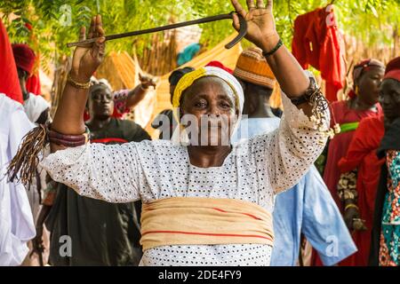 Cerimonia Voodoo a Dogondoutchi, Niger Foto Stock