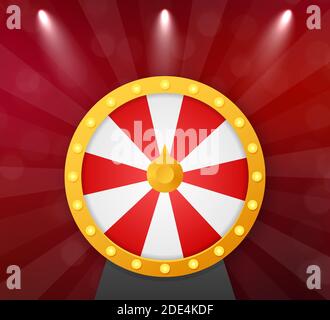 Roulette 3d fortuna. Ruota fortuna per il gioco e vincere jackpot. Concetto di casinò online. Vendita del casino del Internet. Illustrazione di stock vettoriale. Illustrazione Vettoriale