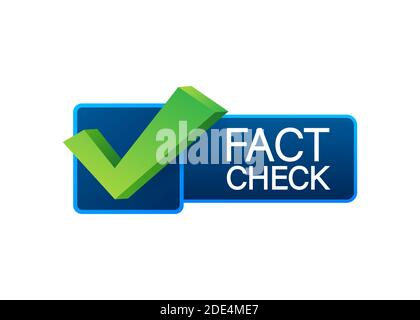 Verifica dei fatti. Concetto di verifica approfondita dei fatti o di confronto semplice. Illustrazione di stock vettoriale. Illustrazione Vettoriale