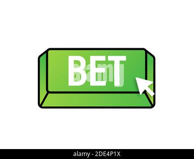 Richiedi subito. Freccia, icona del cursore. Fare clic con la mano. Scommesse online. Illustrazione di stock vettoriale. Illustrazione Vettoriale