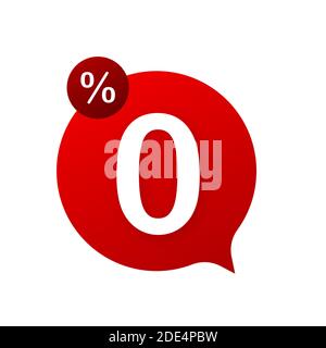 Commissione zero. Elemento di progettazione. Offerta limitata Red. Badge offerta speciale. Illustrazione di stock vettoriale. Illustrazione Vettoriale