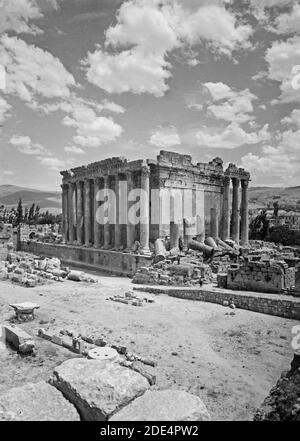 Baalbek. Tempio di Bacco ca. 1900 Foto Stock