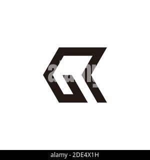 lettera del vettore di logo di linea geometrica semplice Illustrazione Vettoriale