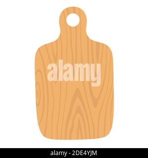 Tagliere di legno. Illustrazione vettoriale isolata su sfondo bianco. Illustrazione Vettoriale