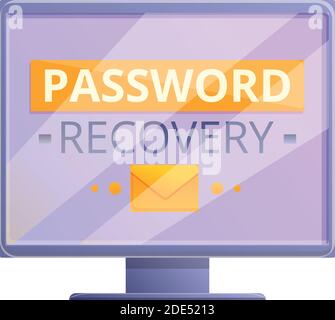 Icona di recupero password keyhole. Cartoon di keyhole password recovery vettore icona per web design isolato su sfondo bianco Illustrazione Vettoriale