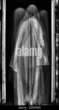 Ghost in una porta. Foto Stock
