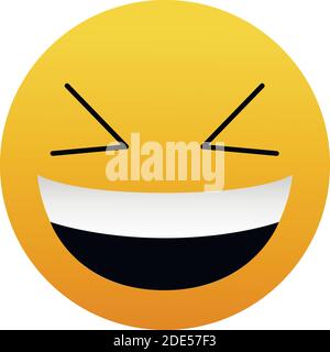 Emoji ridere Smiley faccia Vector Design Art Illustrazione Vettoriale