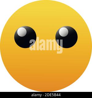 Faccia senza bocca Emoji. Modern Simple Vector per sito Web o app mobile Illustrazione Vettoriale