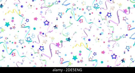 Confetti multicolore, caduta a serpentina Illustrazione Vettoriale