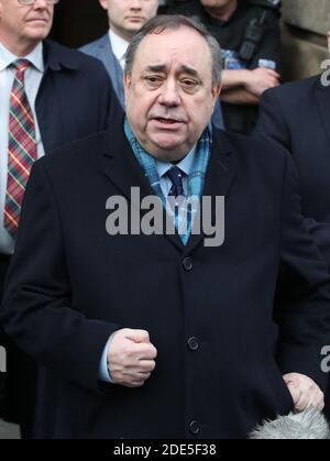 File photo datato 23/3/2020 di Alex Salmond. Nicola Sturgeon ha rifiutato di dire se avrebbe accolto l'ex primo ministro di nuovo nel SNP. Foto Stock