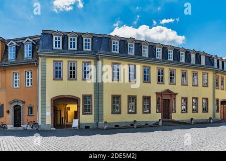 La Casa di Goethe è la residenza e la casa della morte di Johann Wolfgang von Goethe (1749-1832) a Weimar, Turingia, Germania, Europa Foto Stock