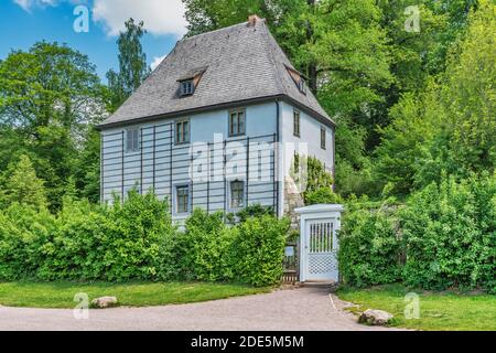 La casa giardino Goethes era la casa e il luogo di lavoro di Johann Wolfgang von Goethe. Si trova a Weimar, Turingia, Germania, Europa Foto Stock