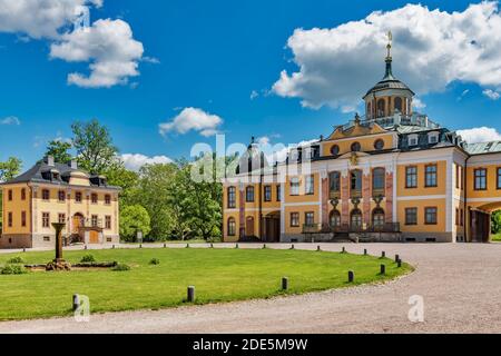 Il Palazzo Belvedere è una delle più belle residenze di Weimar, Turingia, Germania, Europa Foto Stock