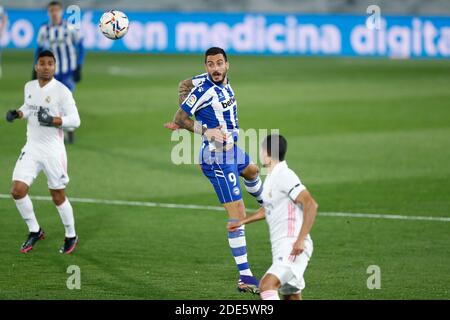 Jose Luis 'Joselu' Sanmartin di Alaves durante il campionato spagnolo La Liga partita di calcio tra Real Madrid e Deportivo / LM Foto Stock