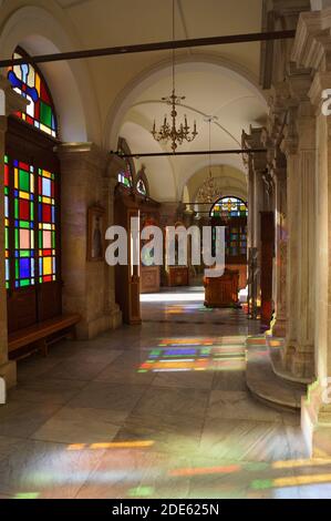 Ingresso alla Cattedrale di Agios Minas a Heraklion, Creta (Grecia) Foto Stock