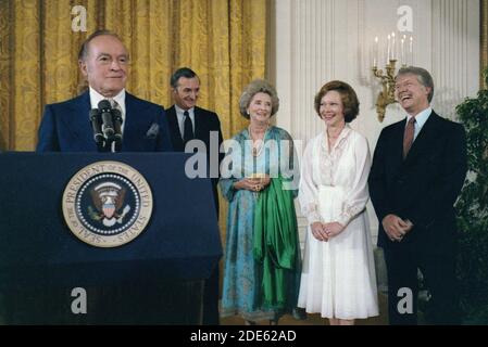 Jimmy carter ospita l'USO Reception per Bob Hope ca. 05/25/1978 Foto Stock