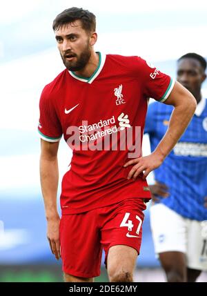 Nathaniel Phillips of Liverpool - Brighton & Hove Albion v Liverpool, Premier League, Amex Stadium, Brighton, UK - 28 novembre 2020 solo uso editoriale - si applicano restrizioni DataCo Foto Stock