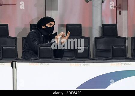 Milano, Italia. 29 Nov 2020. MILANO, ITALIA - 29 novembre 2020: Zlatan Ibrahimovic dell'AC Milan partecipa alla Serie A Football Match tra AC Milan e ACF Fiorentina. (Foto di Nicolò campo/Sipa USA) Credit: Sipa USA/Alamy Live News Foto Stock