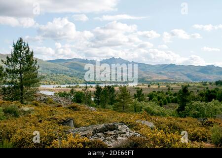 Landsacape a Muiños, Serra do Xurés-Baixa Limia parco naturale, Galizia, Spagna Foto Stock