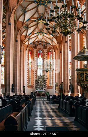 La chiesa di Sant'Anna sulla Grossekirche Strasse ad Anneberg-Bucholtz, Sassonia, Germania Foto Stock