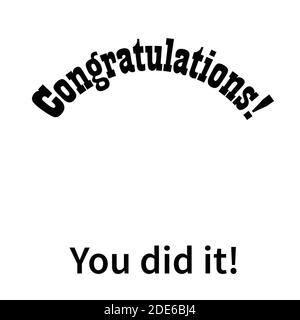 Illustrazione con congratulazioni per la laurea presso le istituzioni educative Illustrazione Vettoriale