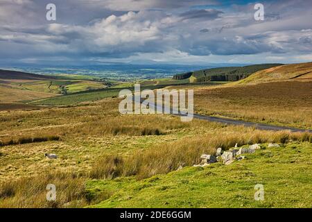 Vista panoramica di Stainmore vicino a Kirkby Stephen, Cumbria, Inghilterra, Regno Unito. Foto Stock