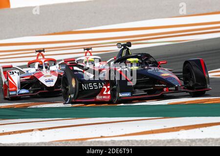 22 Rowland Oliver (gbr), Nissan e.dams, Nissan IM02, azione durante i test pre-stagione di Valencia per il Campionato Mondiale ABB FIA Formula e 2020-21, sul circuito Ricardo Tormo, dal 28 novembre al 1 dicembre 2020 a Valencia, Spagna - Foto Xavi Bonilla / DPPI / LM Foto Stock