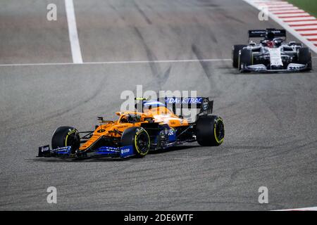 Sakhir, Bahrein. 29 Nov 2020. 04 NORRIS Lando (gbr), McLaren Renault F1 MCL35, azione durante il Gran Premio del Golfo Air Bahrain di Formula 1 2020, dal 27 al 29 novembre 2020 sul circuito Internazionale del Bahrain, a Sakhir, Bahrain - Foto Florent Gooden / DPPI / LM Credit: Gruppo editoriale LiveMedia/Alamy Live News Foto Stock