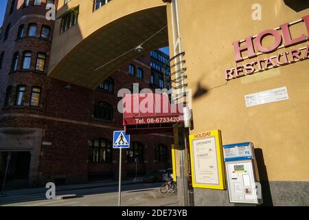 Stoccolma - 02/07/2017: Il corridoio di collegamento tra Centalposten e Postigirot sul Klara norra kirkogatan Foto Stock