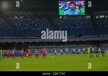 Napoli, Campania, Italia. 29 Nov 2020. In occasione della partita di calcio italiana Serie A SSC Napoli vs AC Roma il 29 novembre 2020 allo stadio San Paolo di Napoli.in foto: Credit: Fabio Sasso/ZUMA Wire/Alamy Live News Foto Stock