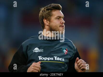 BRENTFORD, INGHILTERRA - NOVEMBRE 29: Dan Kelly di Leicester Tigers durante la premiership Gallagher tra London Irish e Leicester Tigers al Brentford Community Stadium, Brentford, Regno Unito il 29 Novembre 2020 Credit: Action Foto Sport/Alamy Live News Foto Stock