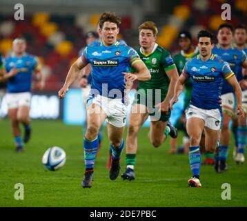 BRENTFORD, INGHILTERRA - NOVEMBRE 29: Dan Kelly di Leicester Tigers durante la premiership Gallagher tra London Irish e Leicester Tigers al Brentford Community Stadium, Brentford, Regno Unito il 29 Novembre 2020 Credit: Action Foto Sport/Alamy Live News Foto Stock