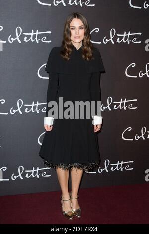 Keira Knightley partecipa al 'Colette' Paris Premiere a Gaumont Marignan il 10 gennaio 2019 a Parigi, Francia. Foto di Nasser Berzane/ABACAPRESS.COM Foto Stock