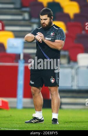 BRENTFORD, INGHILTERRA - NOVEMBRE 29: Jan McGinity, Head of Elite Performance Insuitment of London Irish durante la premiership Gallagher tra London Irish e Leicester Tigers al Brentford Community Stadium di Brentford, Regno Unito il 29 Novembre 2020 Credit: Action Foto Sport/Alamy Live News Foto Stock