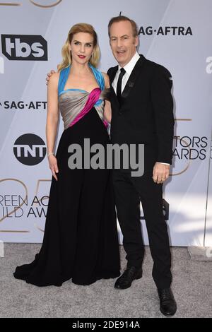 Rhea Seehorn, Bob Odenkirk partecipa al 25° Premio annuale degli attori della Gilda al Shrine Auditorium il 27 gennaio 2019 a Los Angeles, California, USA. ©Lionel Hahn/ABACAPRESS.COM Foto Stock