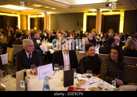 Nicolas Aznavour, figlio di Charles Aznavour e sua moglie alla cena annuale del Consiglio di coordinamento delle organizzazioni armene di Francia (CCAF) il 5 febbraio 2019, a Parigi. Foto di Raphael Lafargue/ABACAPRESS.COM Foto Stock