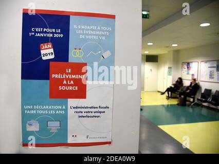 Prelevement A la Source - illustrazione a Parigi, Francia il 20 febbraio 2019. Foto di Alain Apaydin/ABACAPRESS.COM Foto Stock